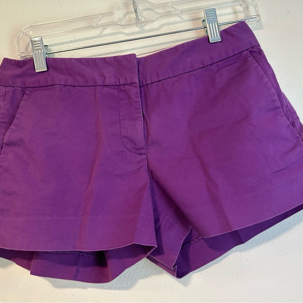 J. Crew Purple Cotton Chino Tailored Shorts